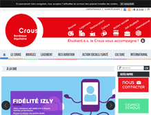 Tablet Screenshot of crous-bordeaux.fr